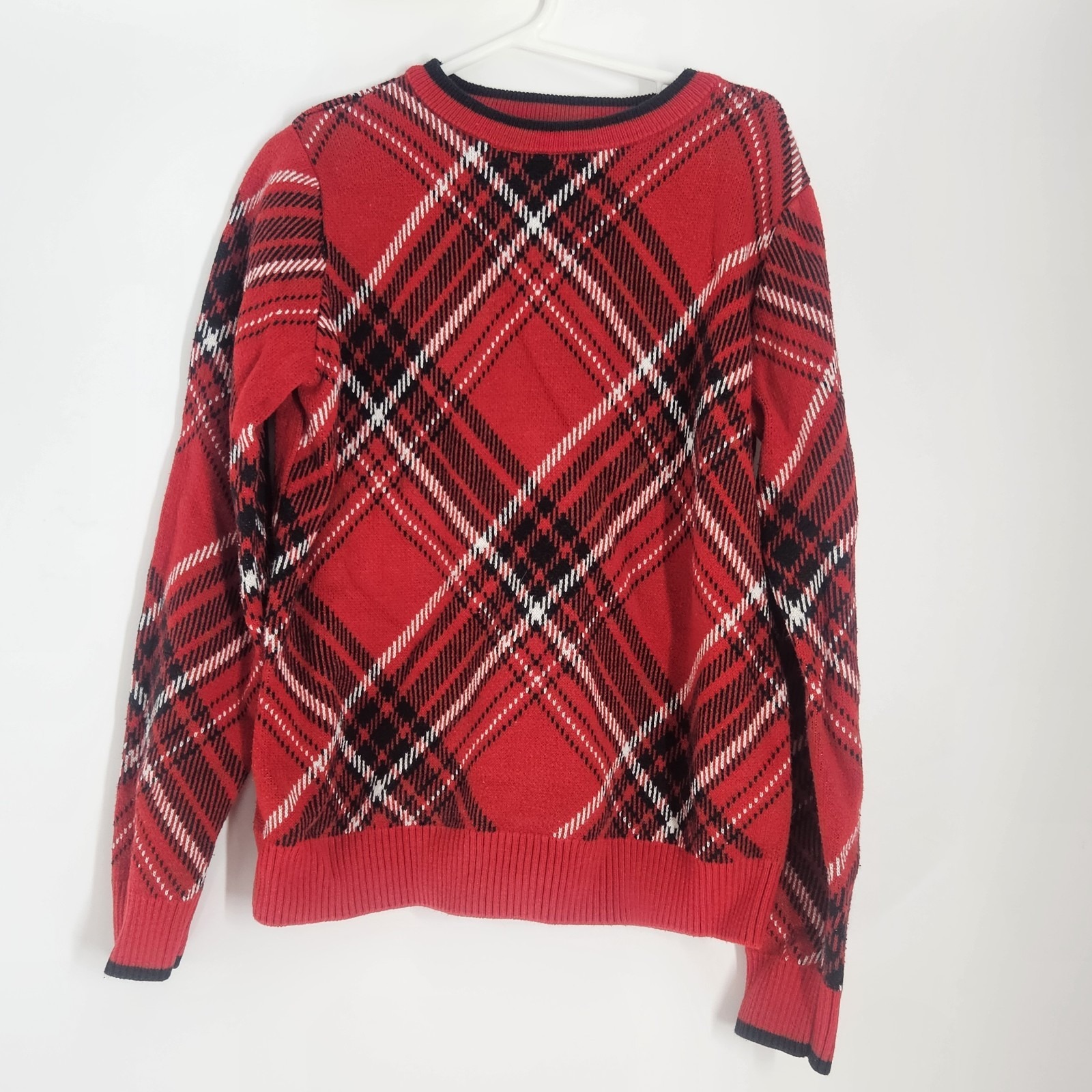 Charter Club Girls Size 8 Sweater Red White Black Design